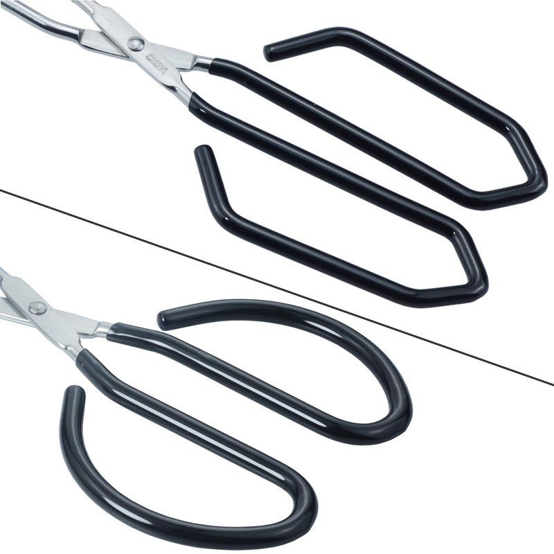 HINMAY Scissor Style Tongs 10-Inch and 11-Inch Set Stainless Steel Wire Tongs, Set of 2 - Image 3